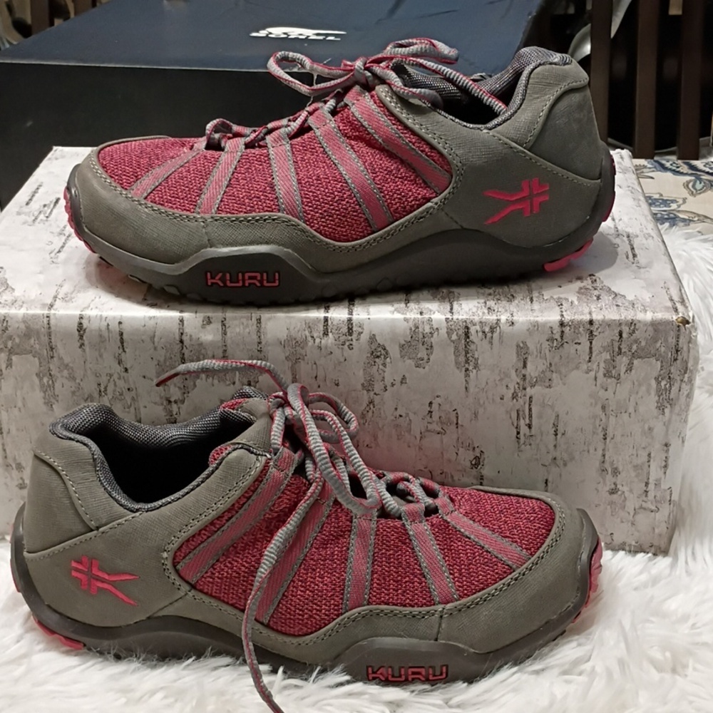 KURU Chicane Women's Rose Pink Orthopedic Hiking Shoes Plantar Fascitis 6.5 Wide
